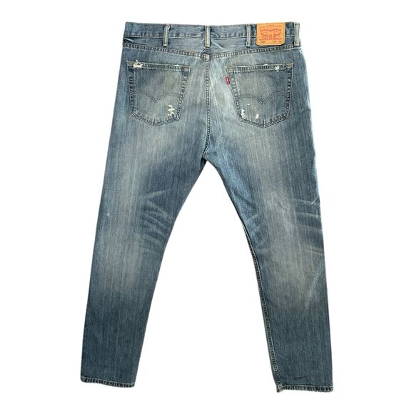 Levi’s 508 Men’s Jeans Distressed Tagged 38x34 Actual 40x34 Slim Taper 2014 - Picture 2 of 9